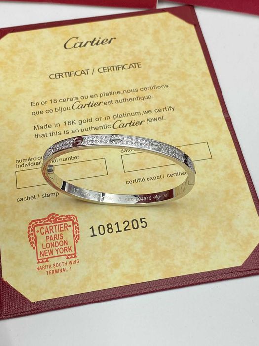 Brățară Cartier LOVE 17 White Gold 22K Small Diamond