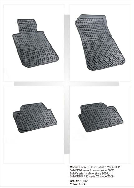 Covoare cauciuc BMW E82 seria 1 COUPE 2007->