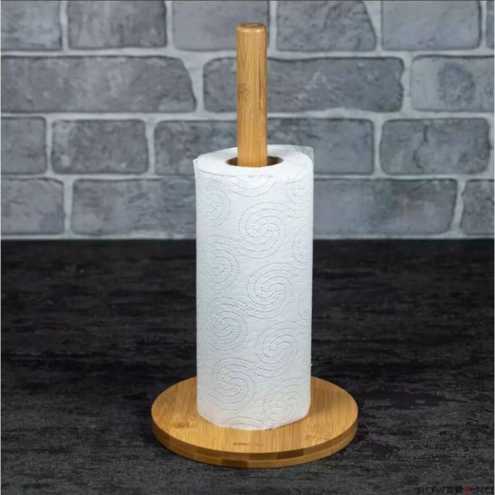 Suport hartie pentru bucatarie, servetele, bambus 18x18x35,5cm,