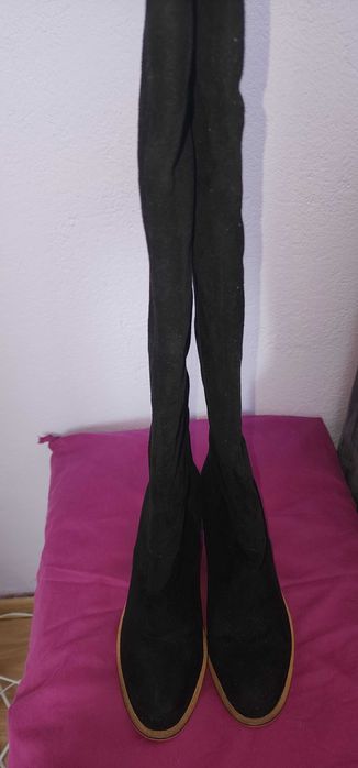 Cizme Dama piele intoarsa.