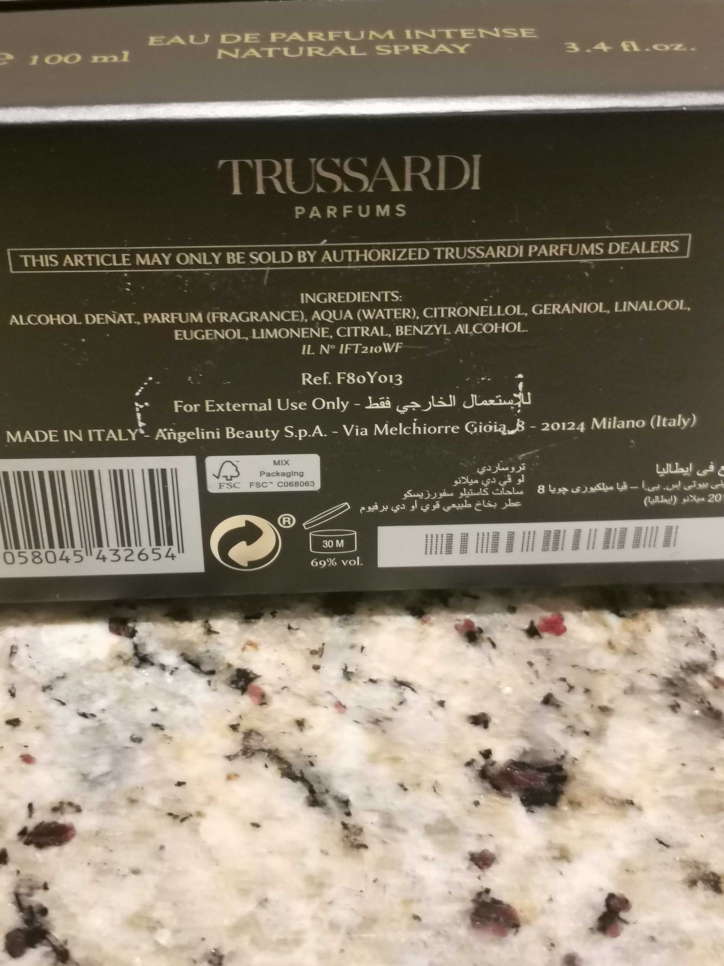 Оригинален парфюм Trussardi Le vie di Milano 100 ml EDP