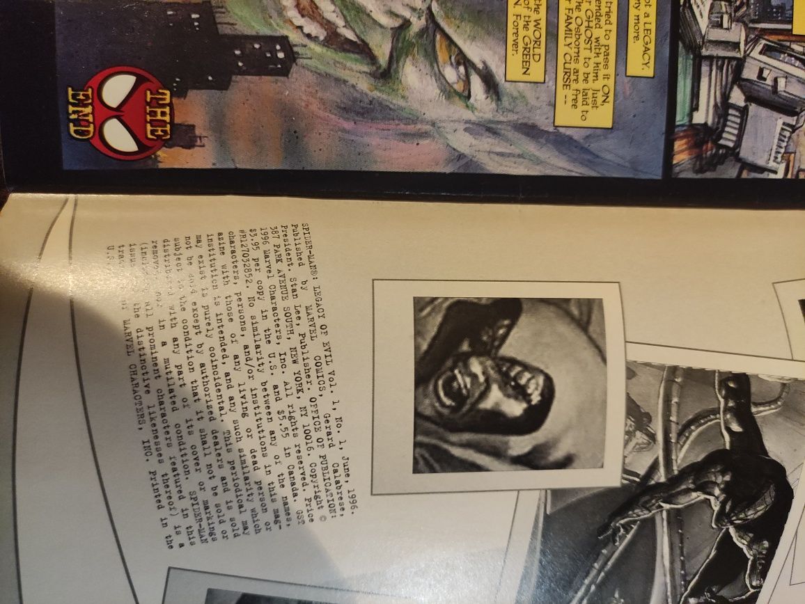 Spiderman Legacy of evil 1996 Benzi Desenate + Cadou o revista