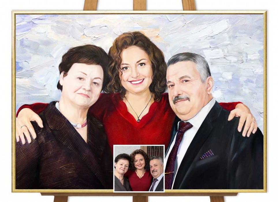 Cadoul perfect,portret pictat profesional dupa fotografie