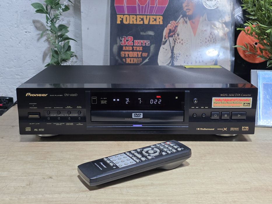 Dvd player PIONEER DV-626d ,telecomandă, conectii gold