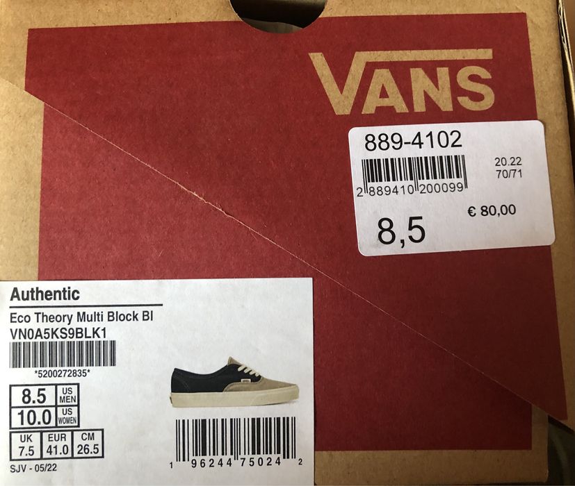 Vans Authentic Eco Theory ОРИГИНАЛНИ кецове - 41/26,5см