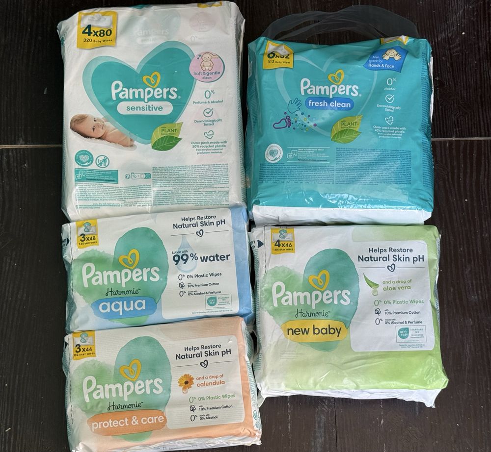 ПРОМОЦИЯ на пелени, гащи и кърпички PAMPERS (всички размери)