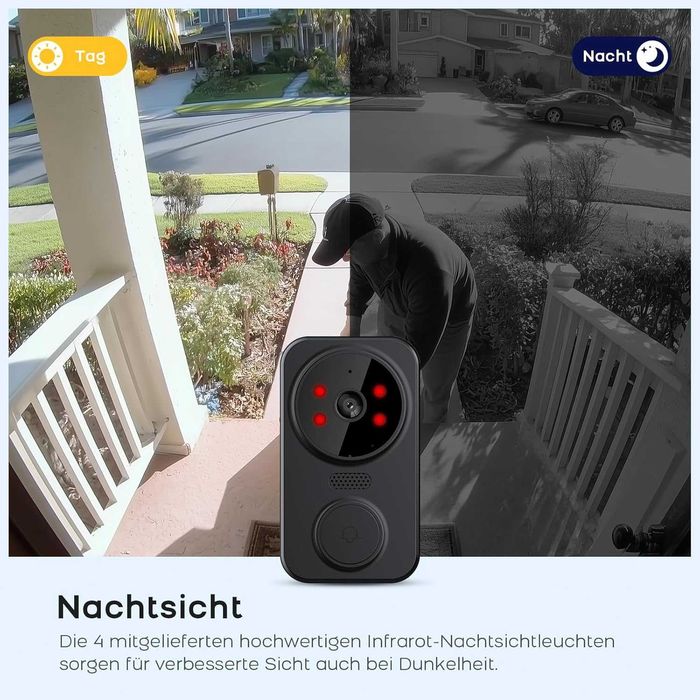 XNH интелигентен звънец с камера, 4.3" приемник, bluetooth