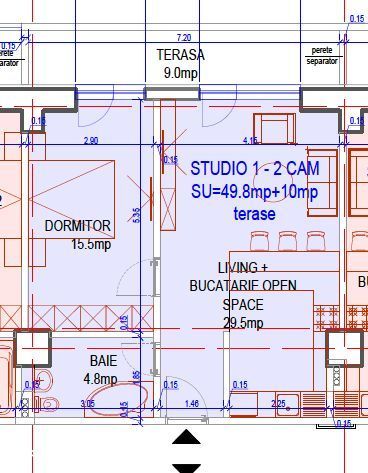2 camere mobilate utilate la cheie cu loc de parcare Riviera pe Faleza