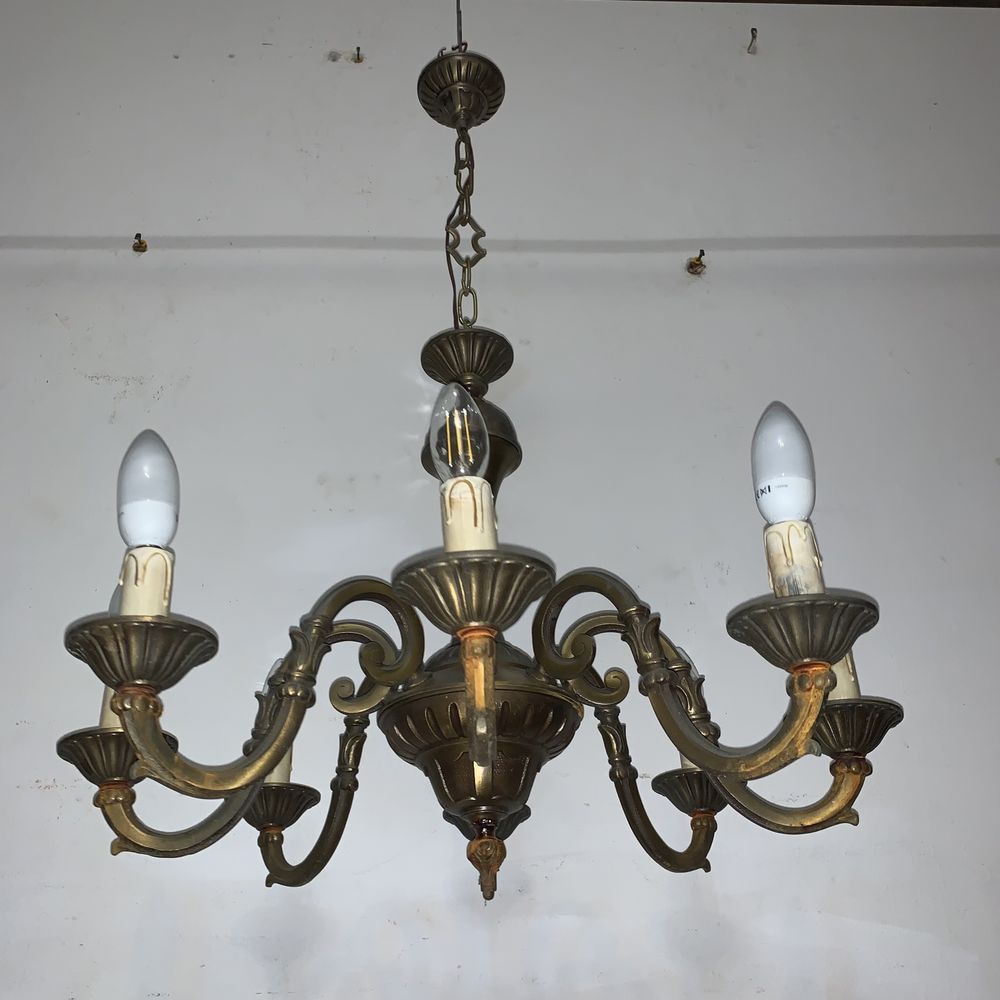 Candelabru vintage din bronz masiv