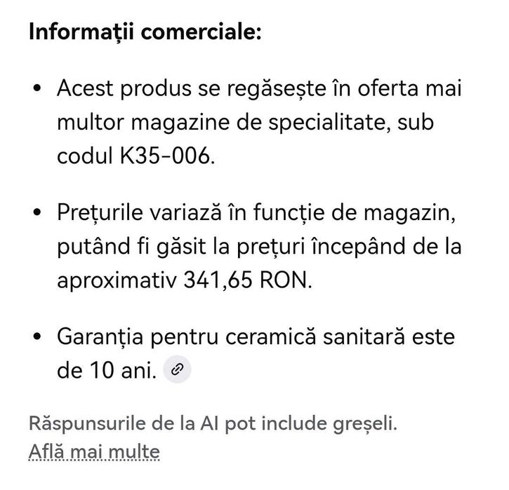 OFERTĂ!!! Vând lavoar Cersanit