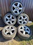 Jante audi r17 a6 c6   originale cu anvelope 5 buc