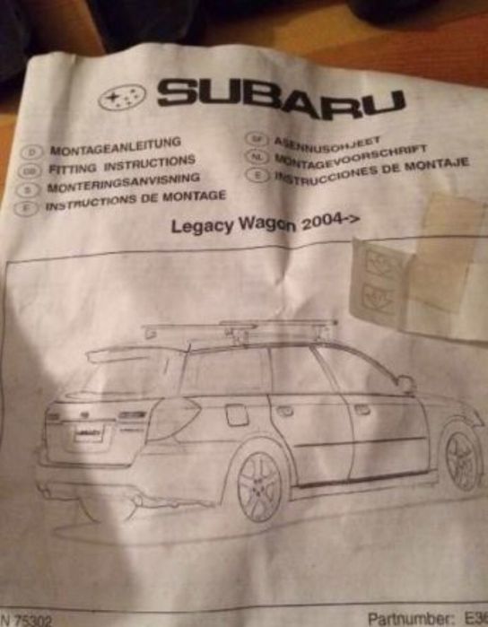 Субару Легаси Legacy Subaru напречни греди 2009- 2014