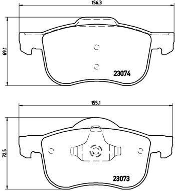 Placute frana fata Volvo S60 I, 07.2000-04.2010, marca SRLine S70-1184