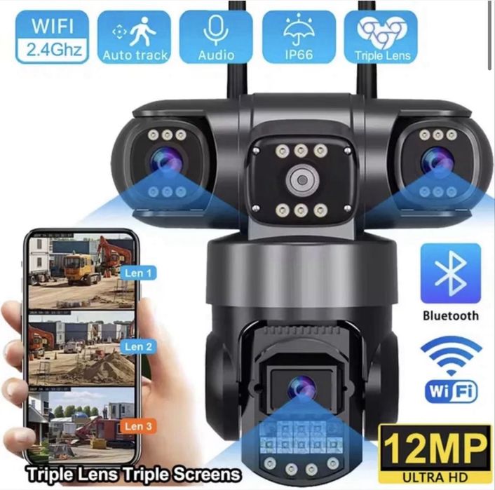 Camera video WI FI cu 3 camere NOUA