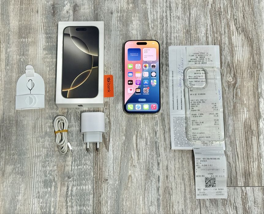 Iphone 16 Pro 128 GB - 92 % Battery Natural Titanium Отличен