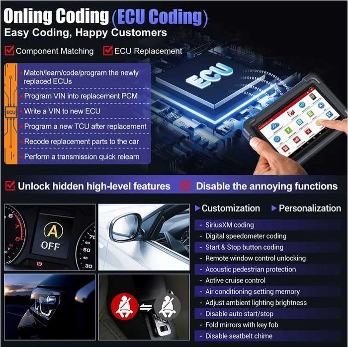 NEW 2025 LAUNCH X431 PRO3 ACE Online ECU Coding Topology Map CANFD DoI