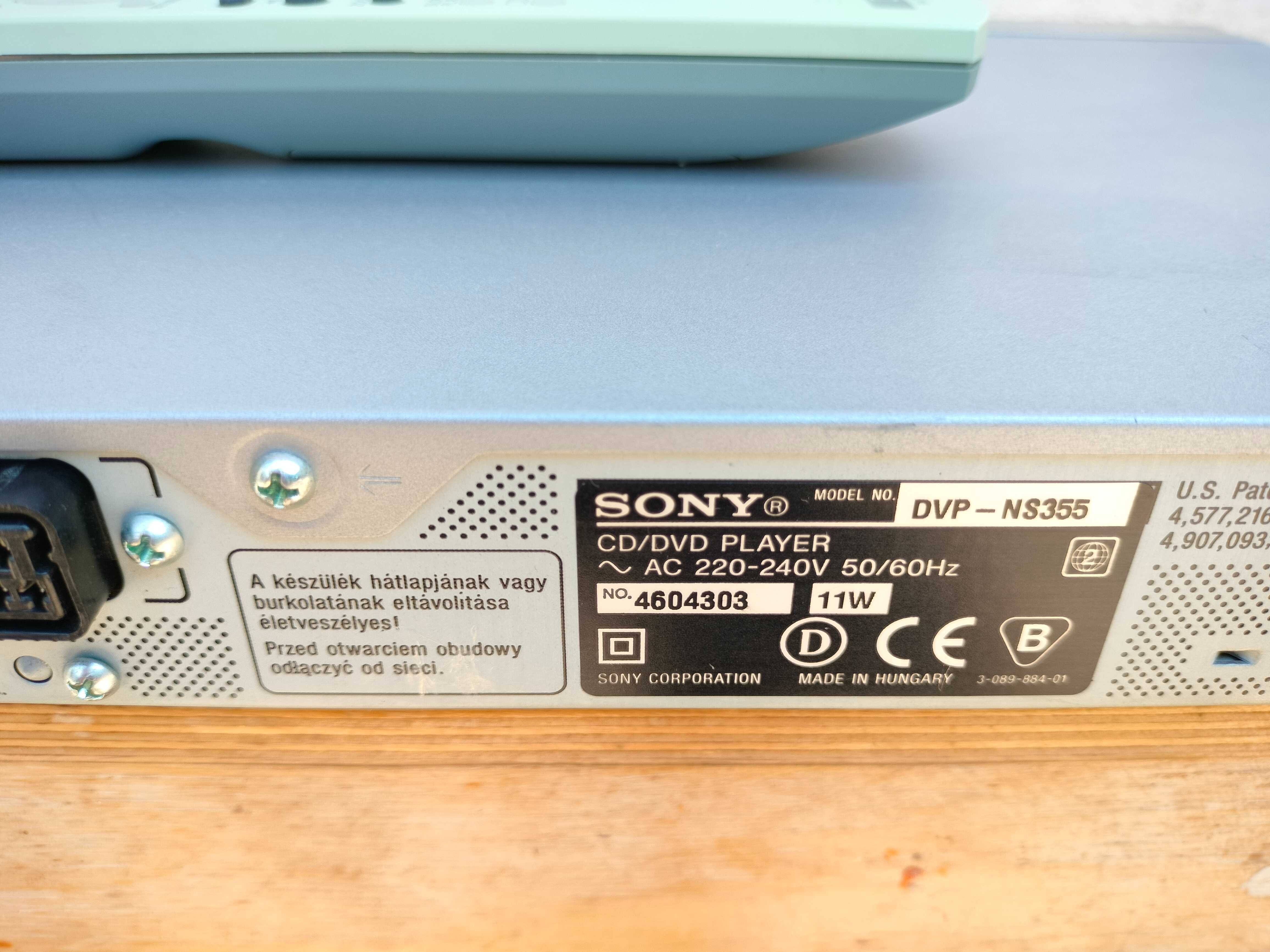 sony dvd player dvpns 355