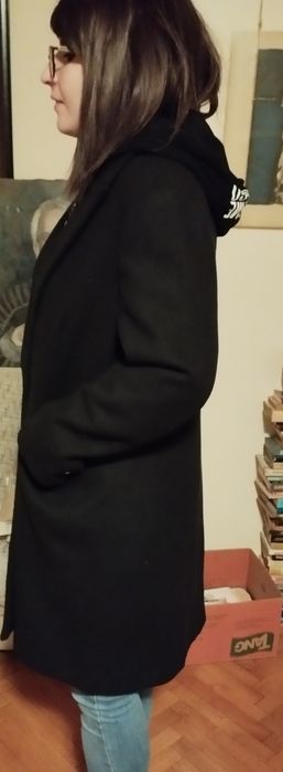 Черно дамско палто MNG, Violeta. Черни палта  Zarа