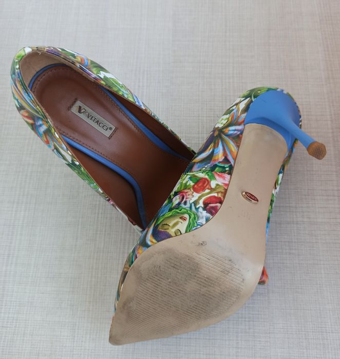 Pantofi eleganți stiletto multicolor mărimea 36