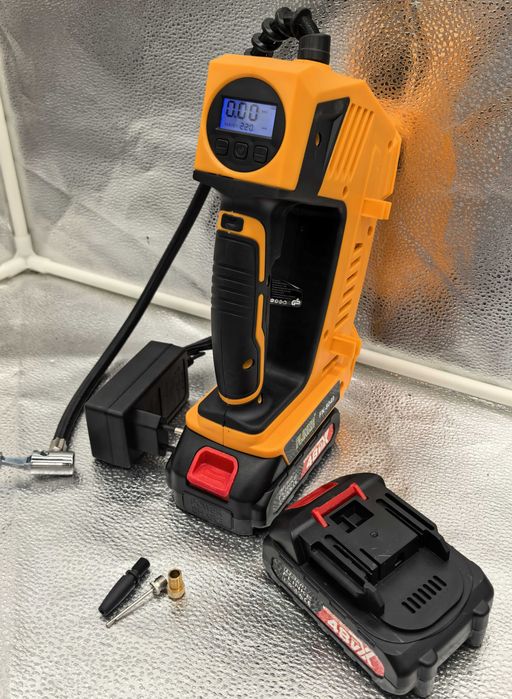 Compresor auto portabil 48V, 2 baterii + incarcator inclus!