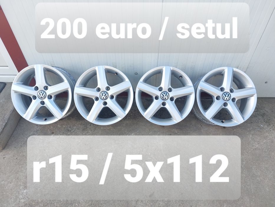 Jante aluminiu ORIGINALE r15 / Vw Audi Skoda Seat / 5x112