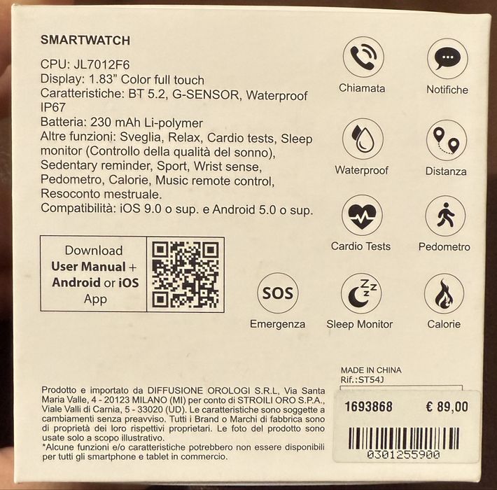 Vand ceas smartwatch  nou STROILI
