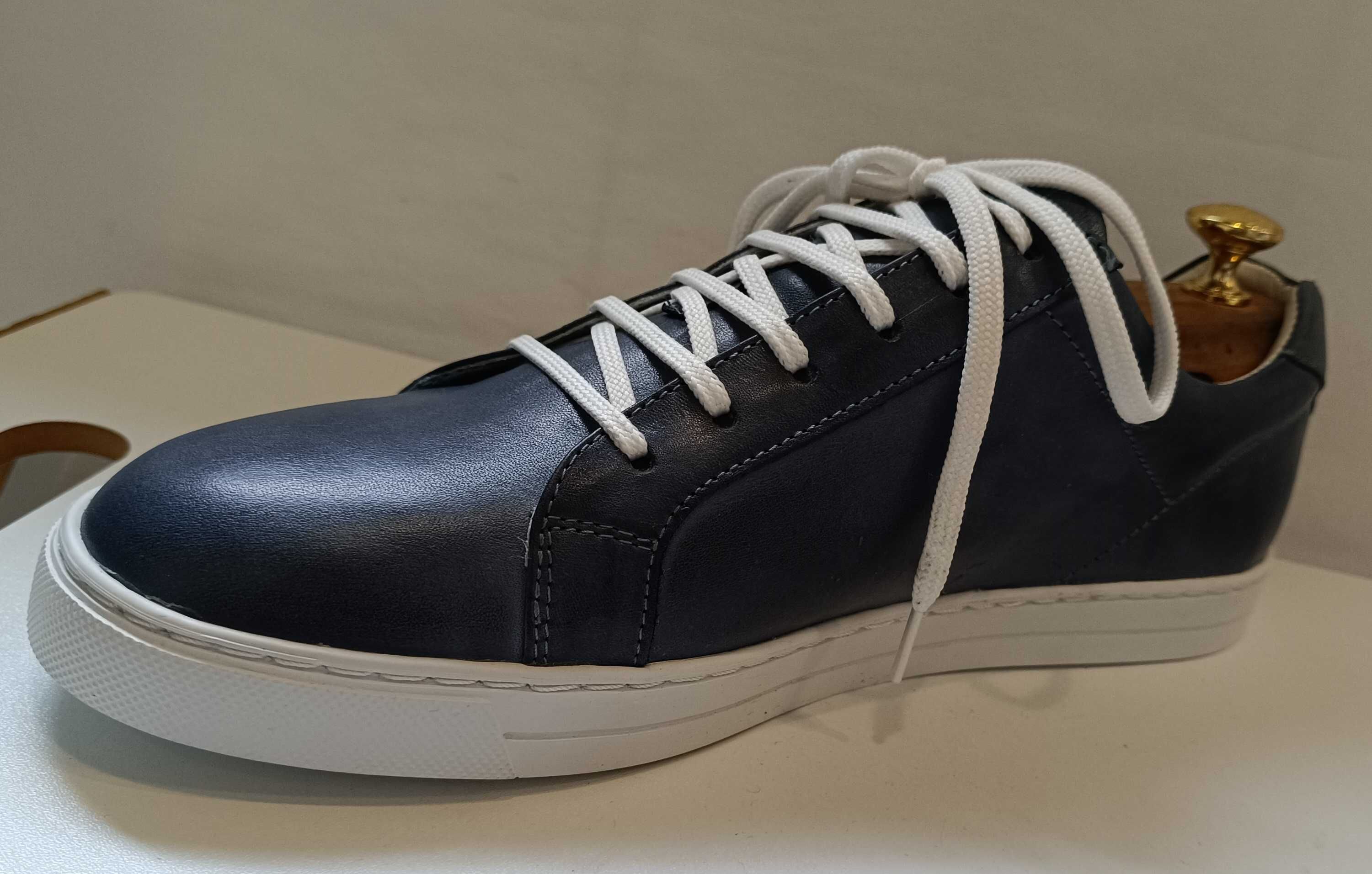 Pantofi sport casual 39 39.5 lucrati manual G. Rizo NOI piele naturala