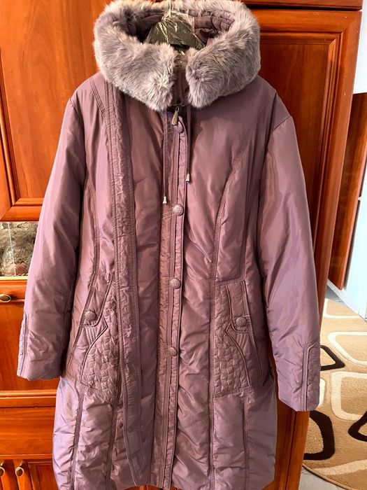 Зимная длинная куртка