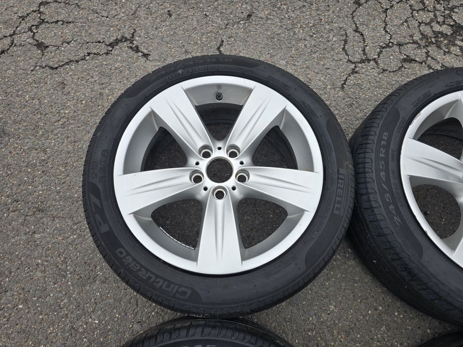 Jante Aliaj R18 BMW F10/F11 + Anvelope Vară 245/45R18 -7mm