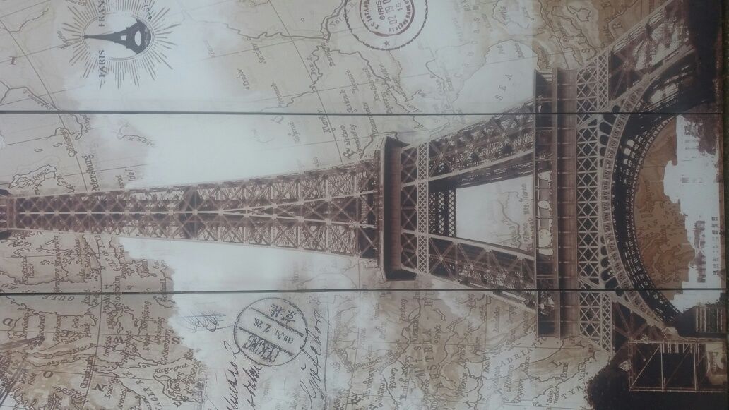 Paravan pliabil ,decor cu turnul Eiffel