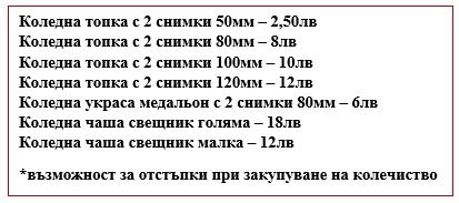 Коледни топки и чаши