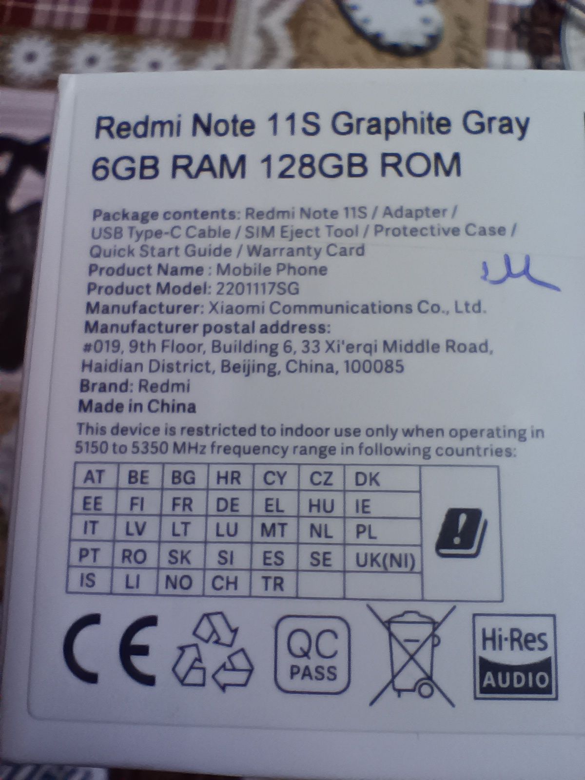 Xiaomi Redmi note 11 S