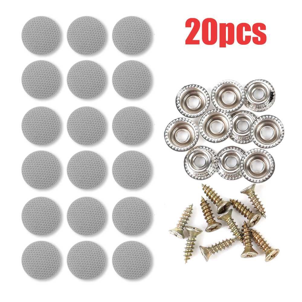 Kit20 capse tapitate pentru reparatia plafonului auto, multimarca, GRI