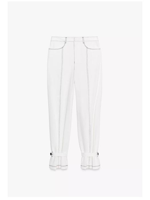 Бял панталон Зара размер М