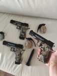 Pistol cu bile metalic arc spring Glock + bile plastic abs