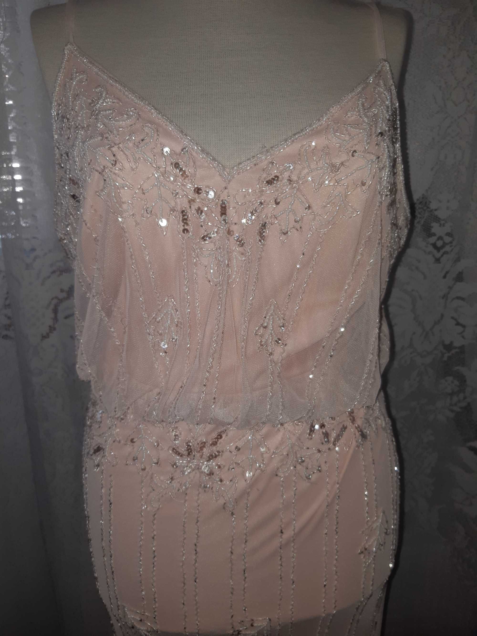 rochie ocazie lunga cu paiete