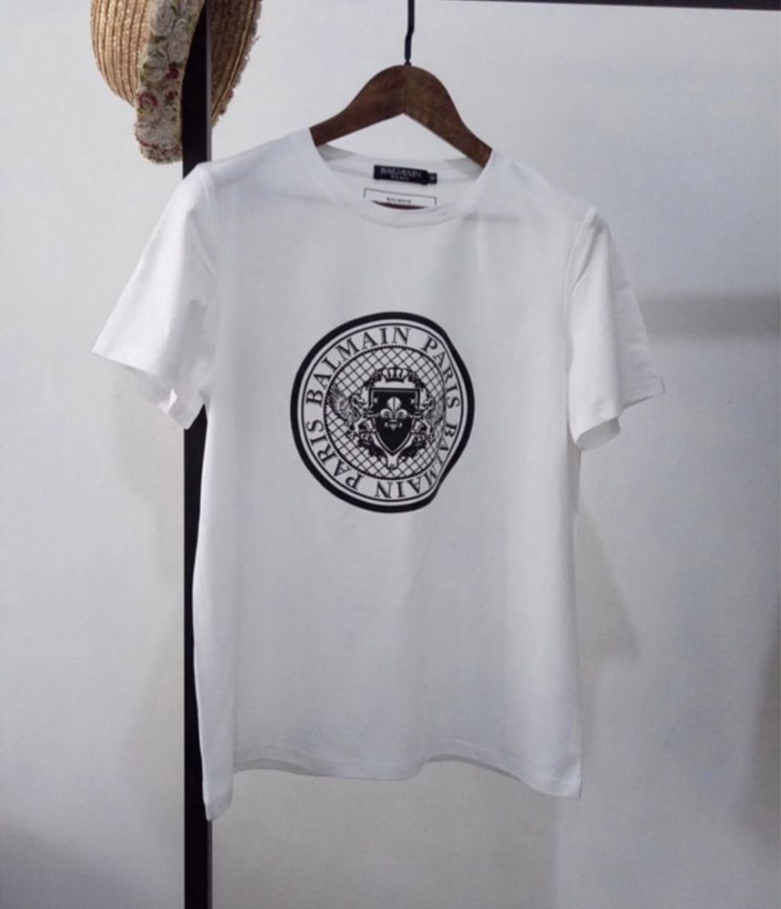 Tricou Balmain, brand Luxury, impecabil, nou, ambalaj brand