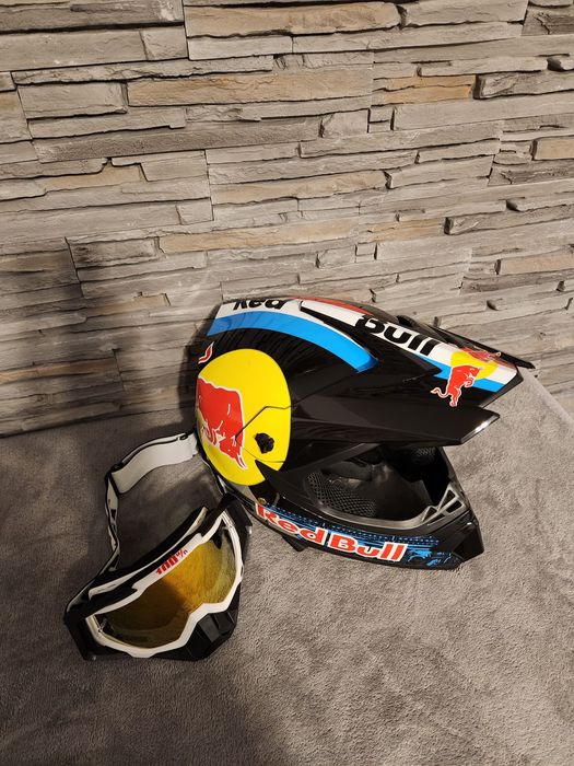 Cască + Ochelari Motocross RedBull Enduro, ATV