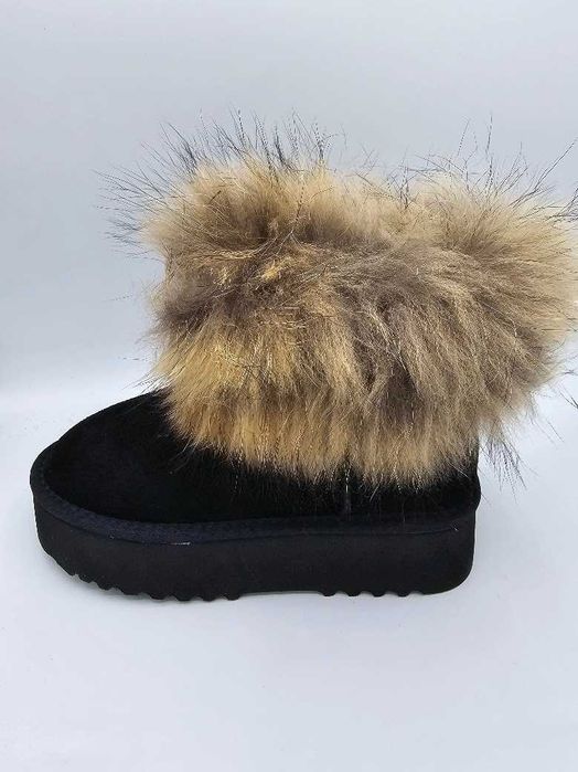 Ghete tip UGG - cu platoforma- blana naturala
