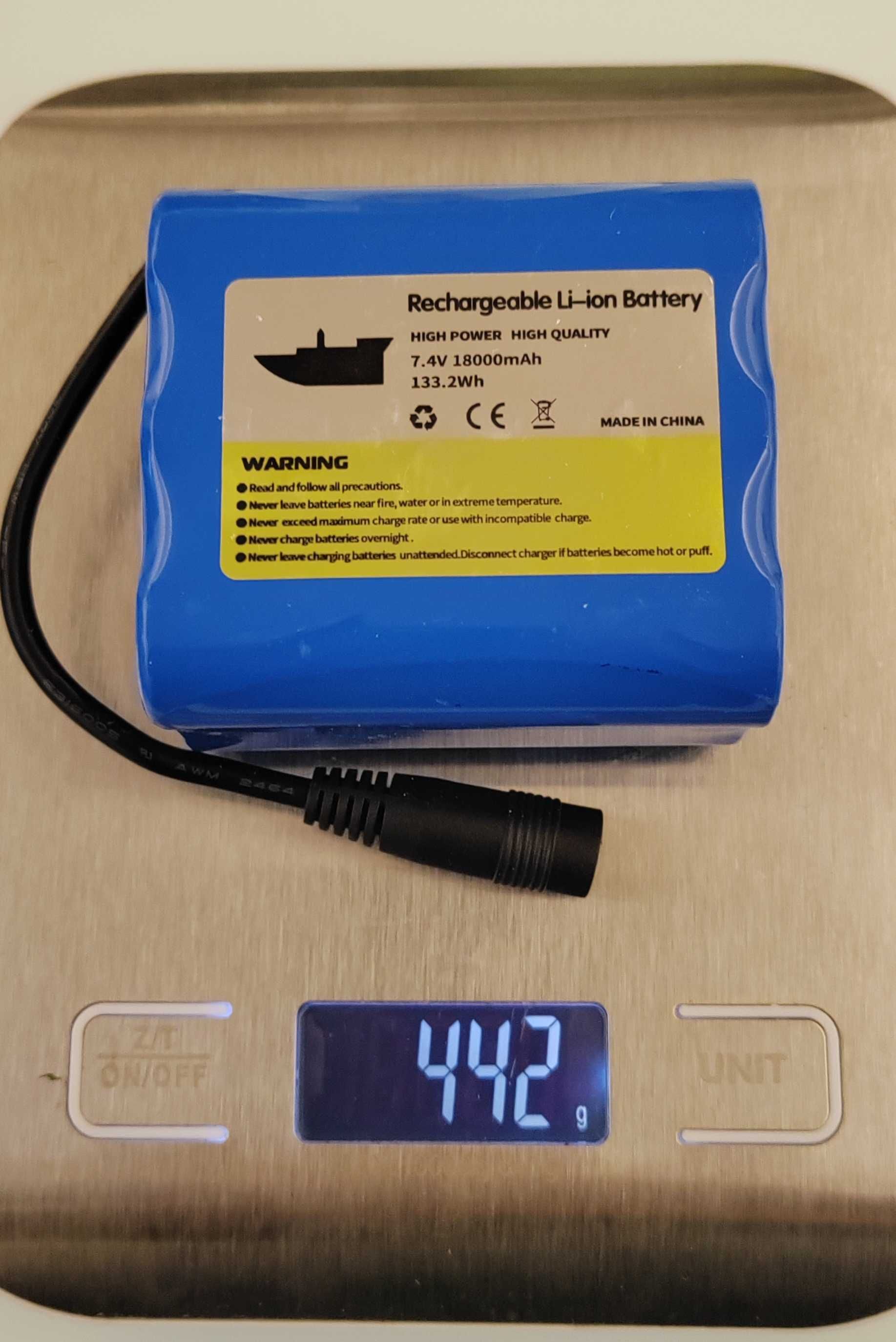Литиево-йонни батерии 18000mah на 7,4v за лодка за захранка