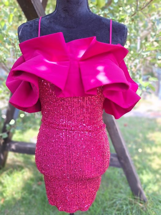 Rochie paiete, roz, Mizar, 36 S