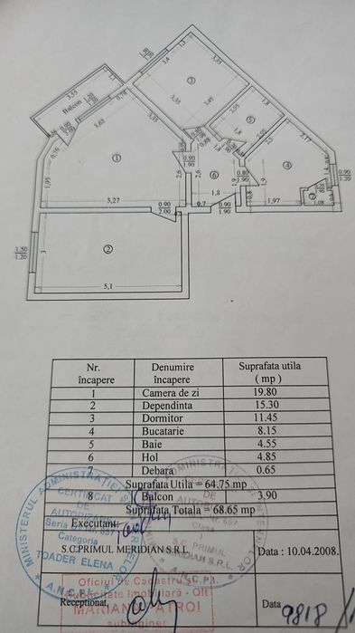 Apartament 3 camere semidecomandat Slatina