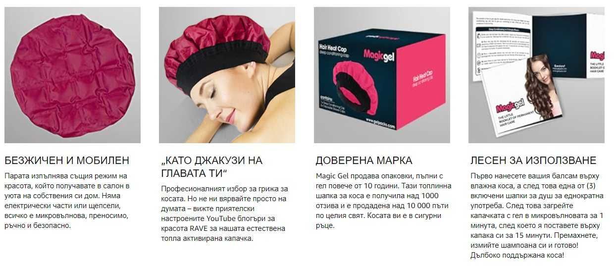 Magic Gel Premium  Термо шапка за дълбоко подхранващи маски