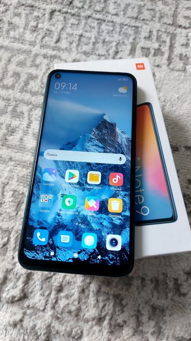 Redmi Note 9.  Hama narsasi joyida