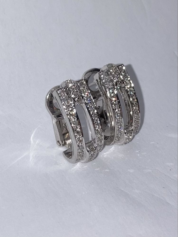 Cercei aur alb 18kt.cu diamante 1.02ct