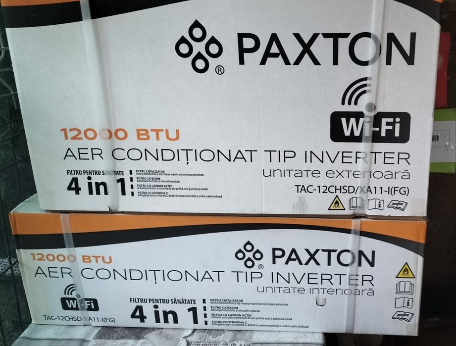 Aer conditionat Paxton 12.000 BTU kit montaj inclus si suport perete
