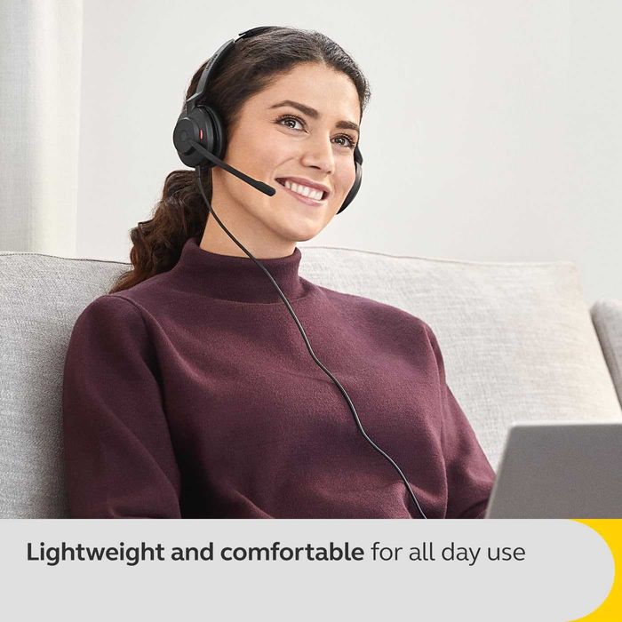 Jabra Evolve2 30SE Кабелни шумопотискащи стерео слушалки с 2 микрофона