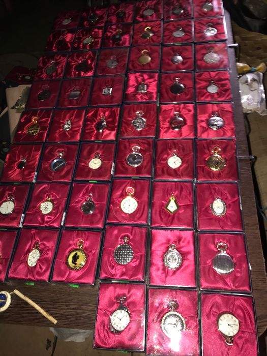 Colecție 60 ceasuri de epoca, din care placate cu aur 4, 5 cu argint
