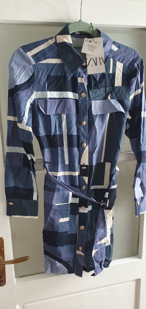 Rochie tip camasa din in Zara