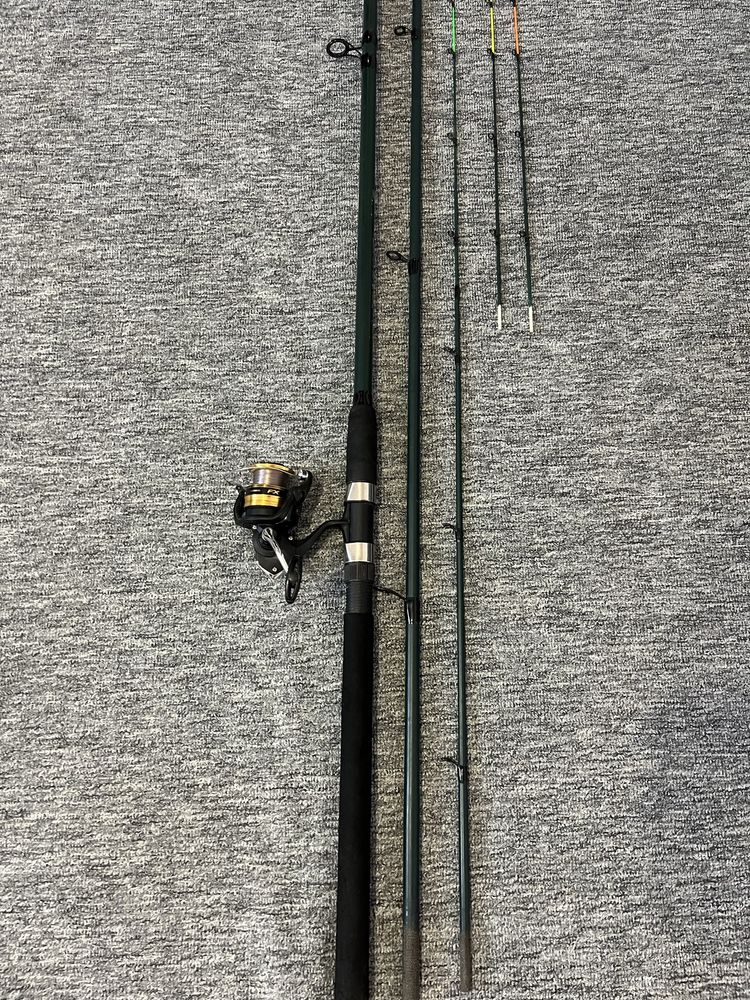 Lanseta feeder 80-120 g + mulineta shimano de 3000